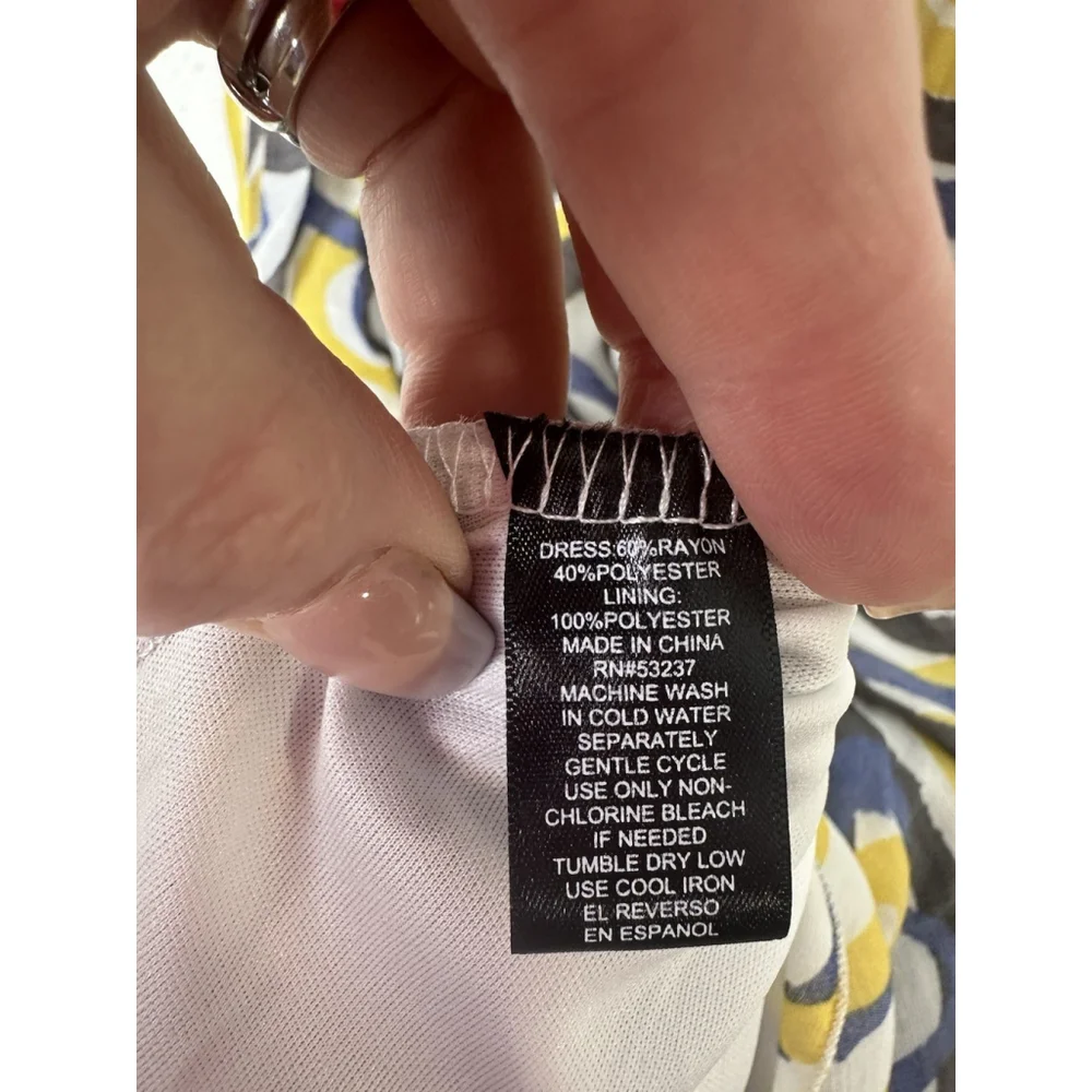 Mlle Gabrielle Halter Tiered Hi Low Maxi Dress Size 3X Abstract Boho Flowy Party - Picture 5 of 16